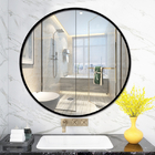 Marco de aluminio del espejo de la protuberancia redonda de la pared para la decoración de los cuartos de baño