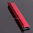 6063 ajuste de aluminio decorativo L capa roja del polvo de la forma para el marco de la maleta