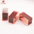 Perfil de aluminio sacado rectangular Rose Gold Color del disipador de calor