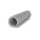 Los perfiles de aluminio estriados sacados del tubo muelen el tubo del calor del diámetro del final 54m m
