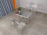 Sillas de tabla de aluminio plegables rectangulares pulidas de los perfiles de aluminio de los muebles